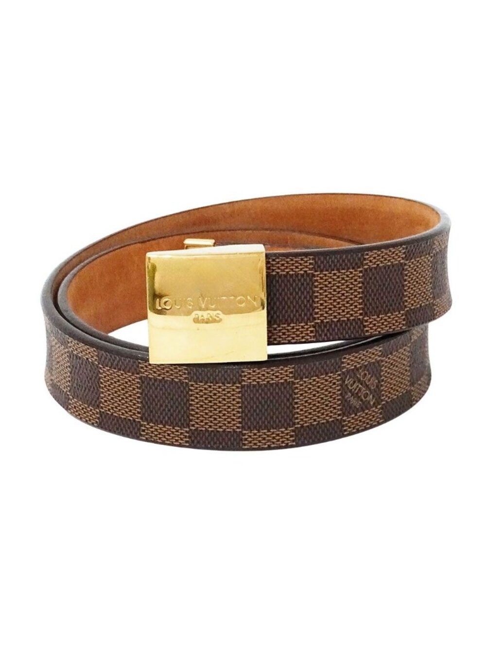 Louis Vuitton Belt Damier Canvas Ceinture Carre Brown 90/36